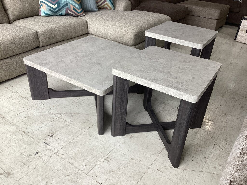 85915 - Ashley Sharstorm 3 Pack Tables 36x36x17, 24x24x24