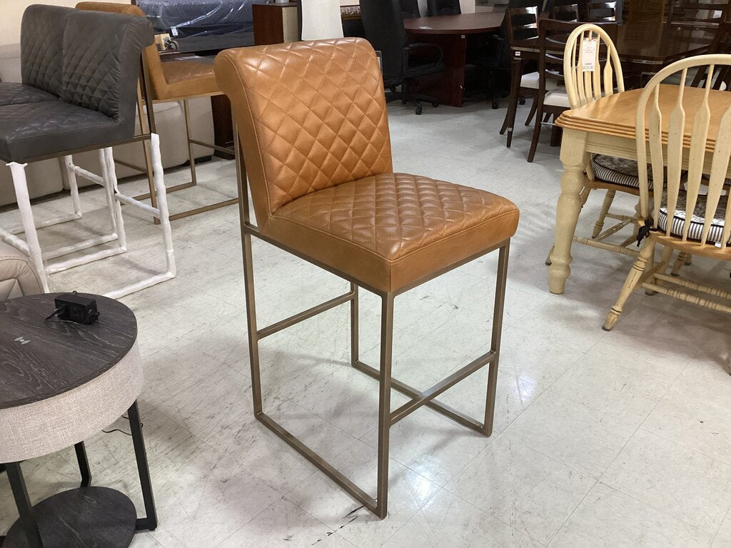 85929 - Boulevard Leather Bay Avenue Camel Barstool 20x25x30/39