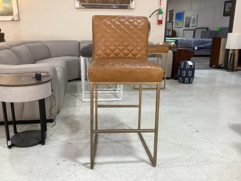 85929 - Boulevard Leather Bay Avenue Camel Barstool 20x25x30/39