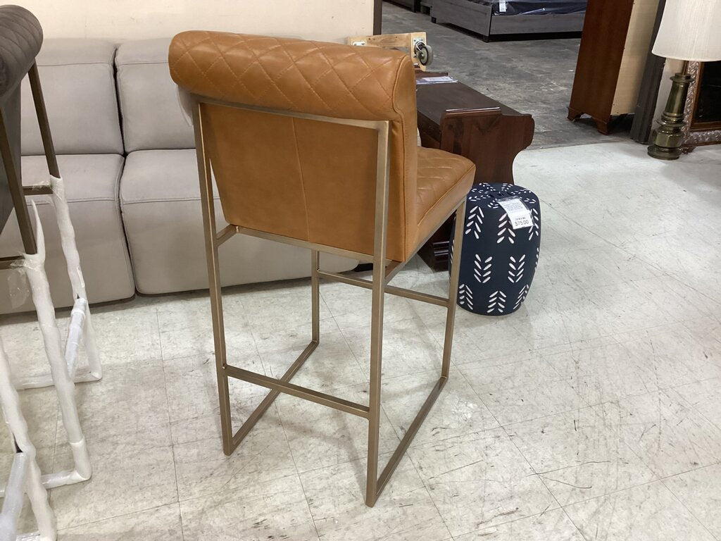 85929 - Boulevard Leather Bay Avenue Camel Barstool 20x25x30/39