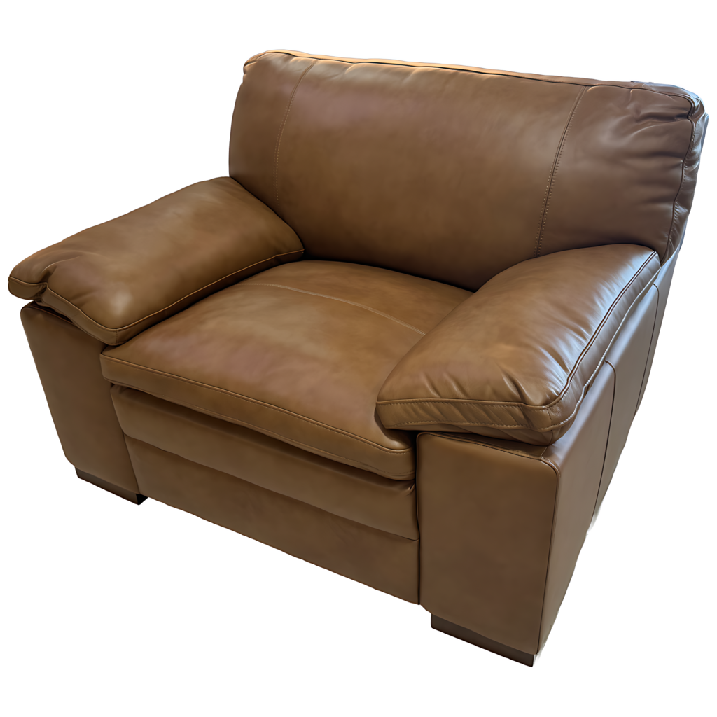 85973 - Simon Li Leather Berlin Honey Chair 50x43x36