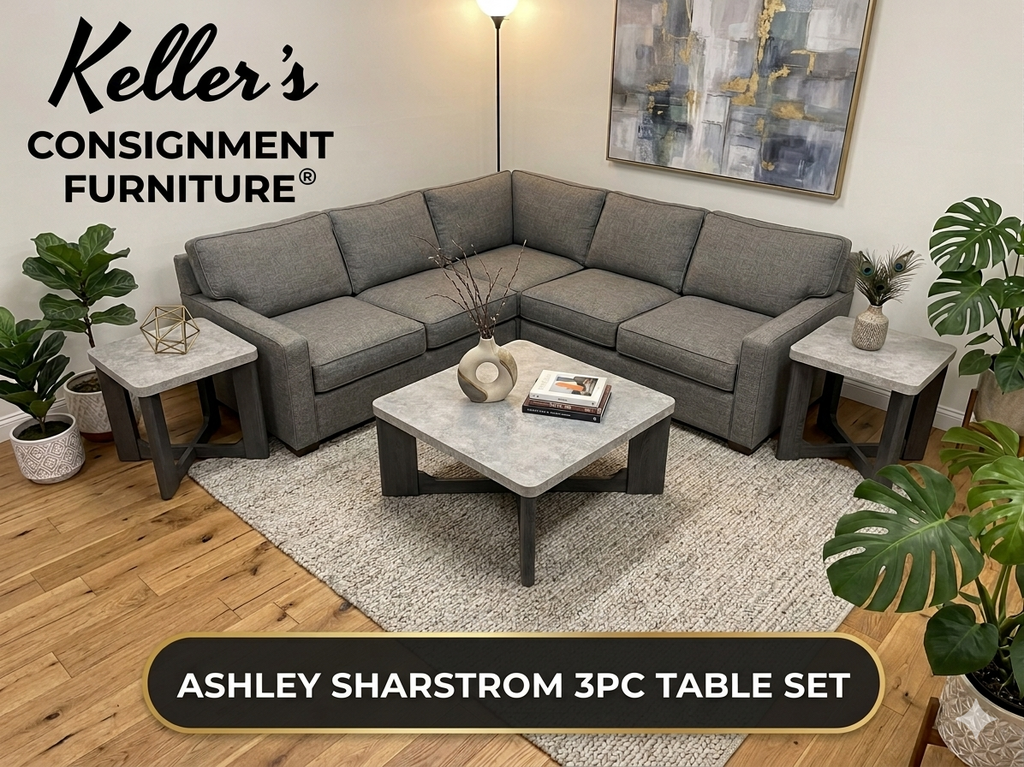 85915 - Ashley Sharstorm 3 Pack Tables 36x36x17, 24x24x24