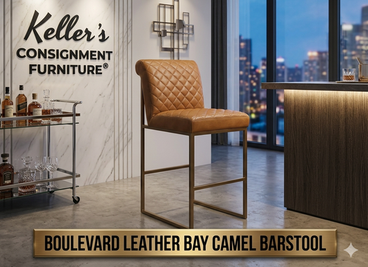 85929 - Boulevard Leather Bay Avenue Camel Barstool 20x25x30/39