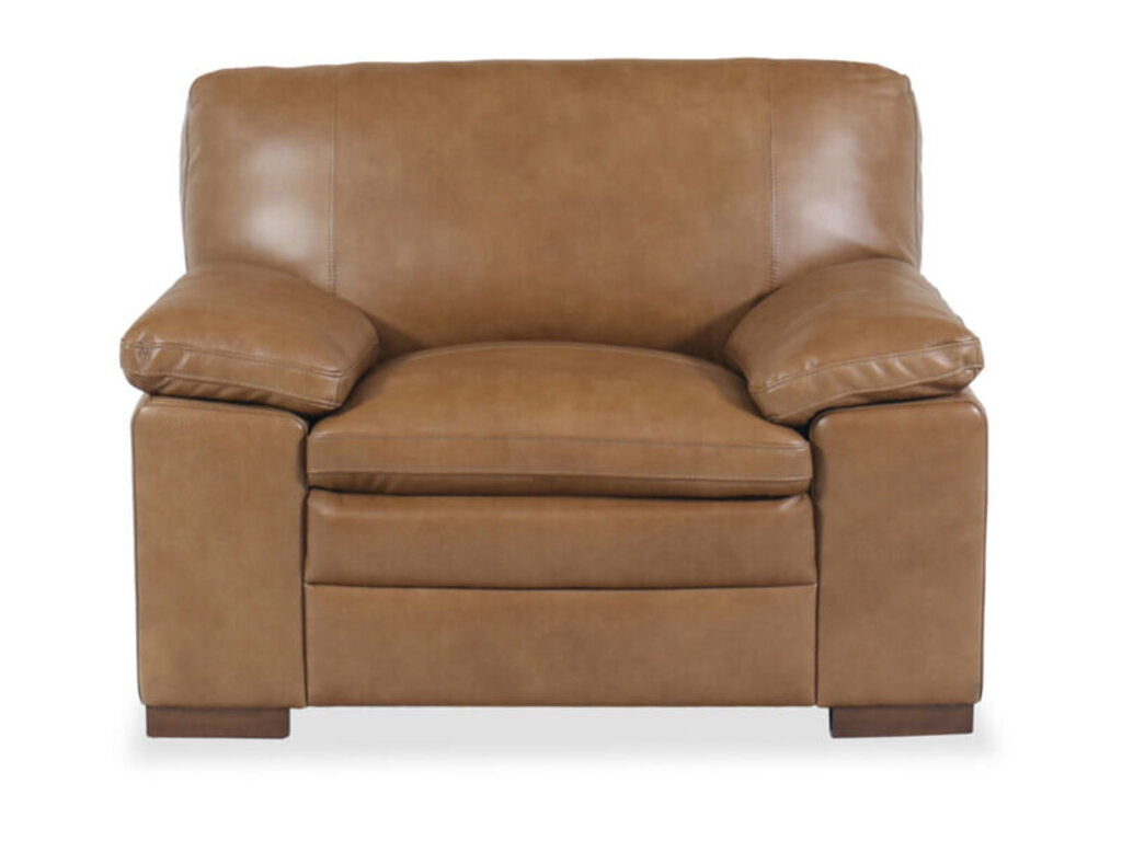 85973 - Simon Li Leather Berlin Honey Chair 50x43x36