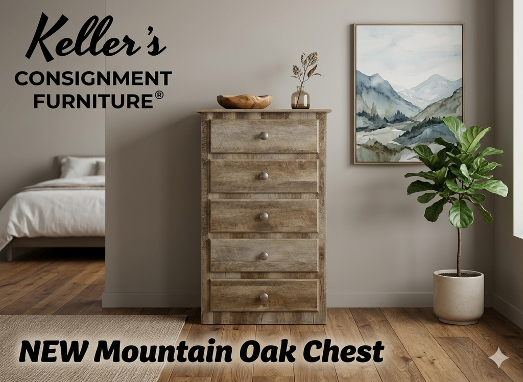 244416 - Mountain Oak NEW 5 Drawer Chest 24x16x44
