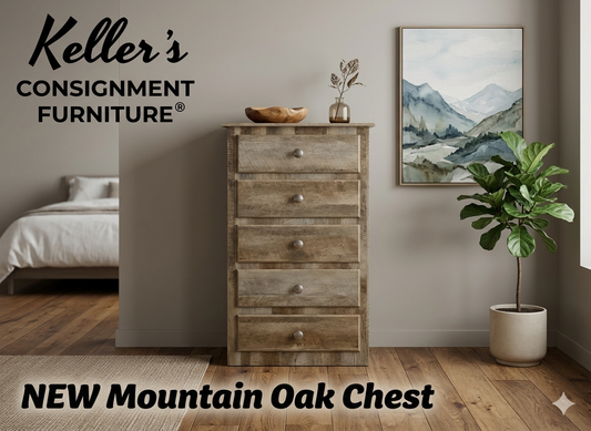 244416 - Mountain Oak NEW 5 Drawer Chest 24x16x44