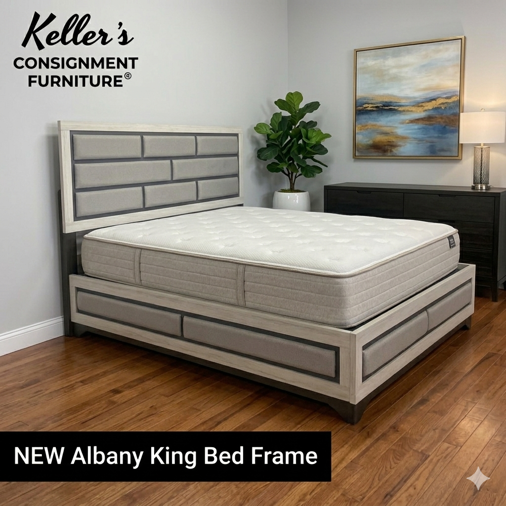 Albany NEW King Bed Frame 79x82x53 (123141-43)