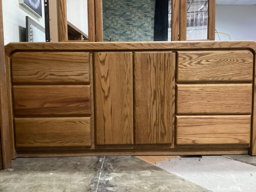 86014 - Arbek Wood Dresser w/Mirror 71x17x32-81