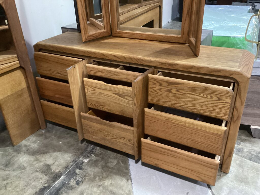 86014 - Arbek Wood Dresser w/Mirror 71x17x32-81