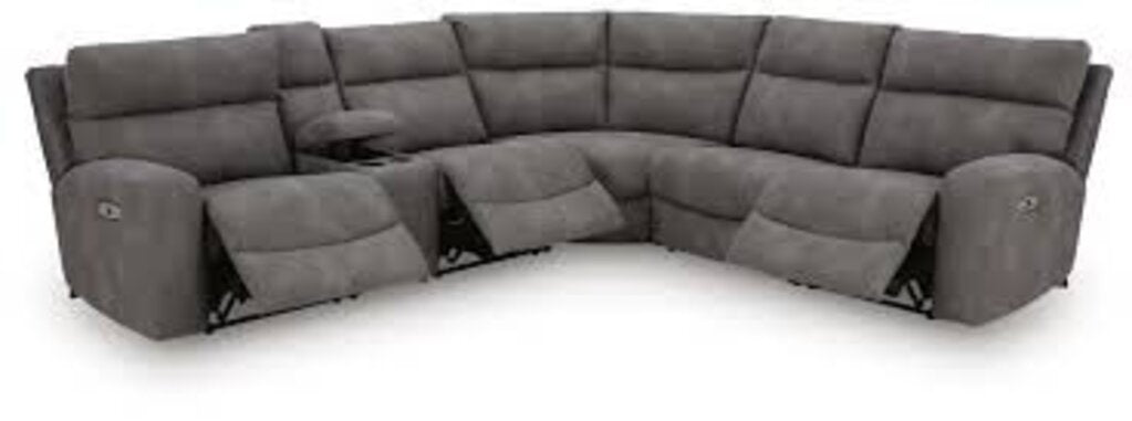 85984 - Ashley Next-Gen Durapella Slate 6pc Sectional 109x118x41