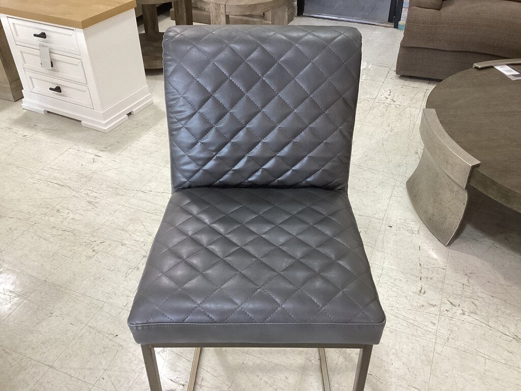 85946 - Boulevard Dark Gray Leather Barstool 20x25x39