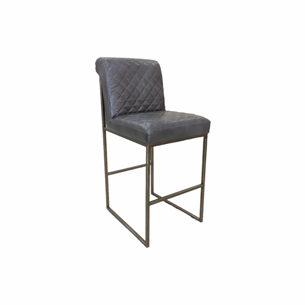 85946 - Boulevard Dark Gray Leather Barstool 20x25x39