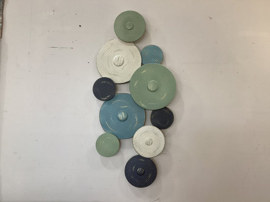 85967 - Distressed Metal Plates Wall Decor 43x19x2