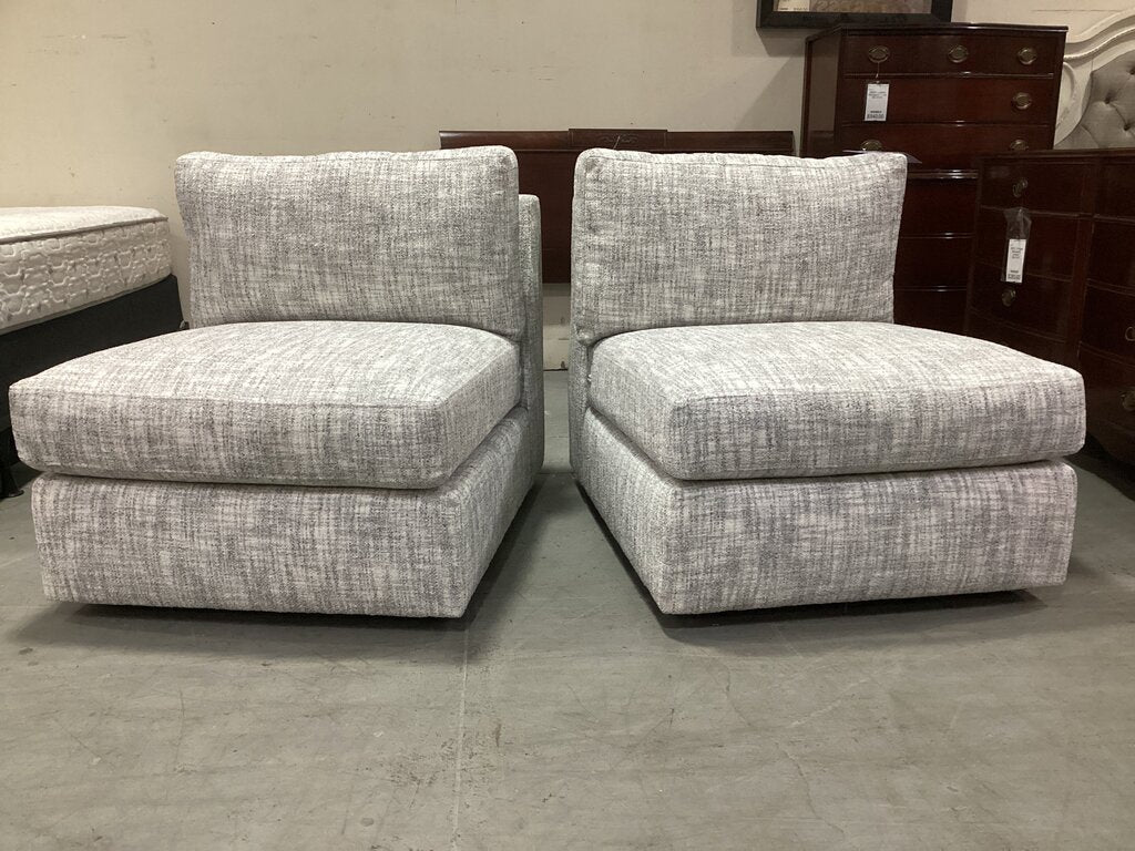 85957 - Bernhardt Serena Pair of Armless Chairs 32x41x18/31