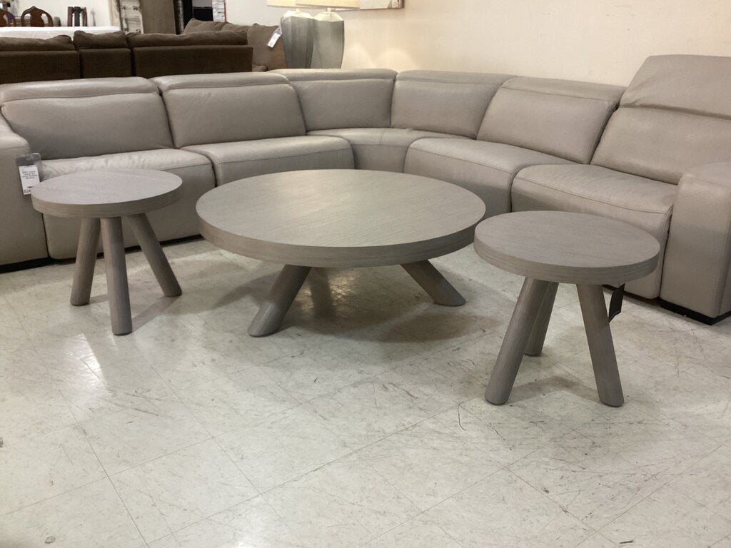 85926 - Bernhardt Harmon Round 3pc Cocktail Table (48x48x17)(22x22x22)