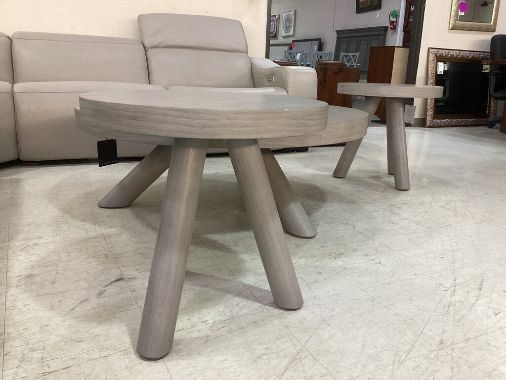 85926 - Bernhardt Harmon Round 3pc Cocktail Table (48x48x17)(22x22x22)