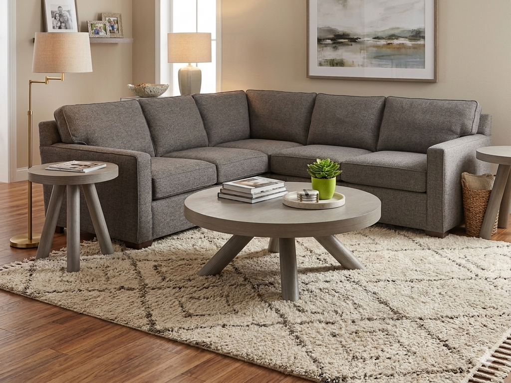 85926 - Bernhardt Harmon Round 3pc Cocktail Table (48x48x17)(22x22x22)
