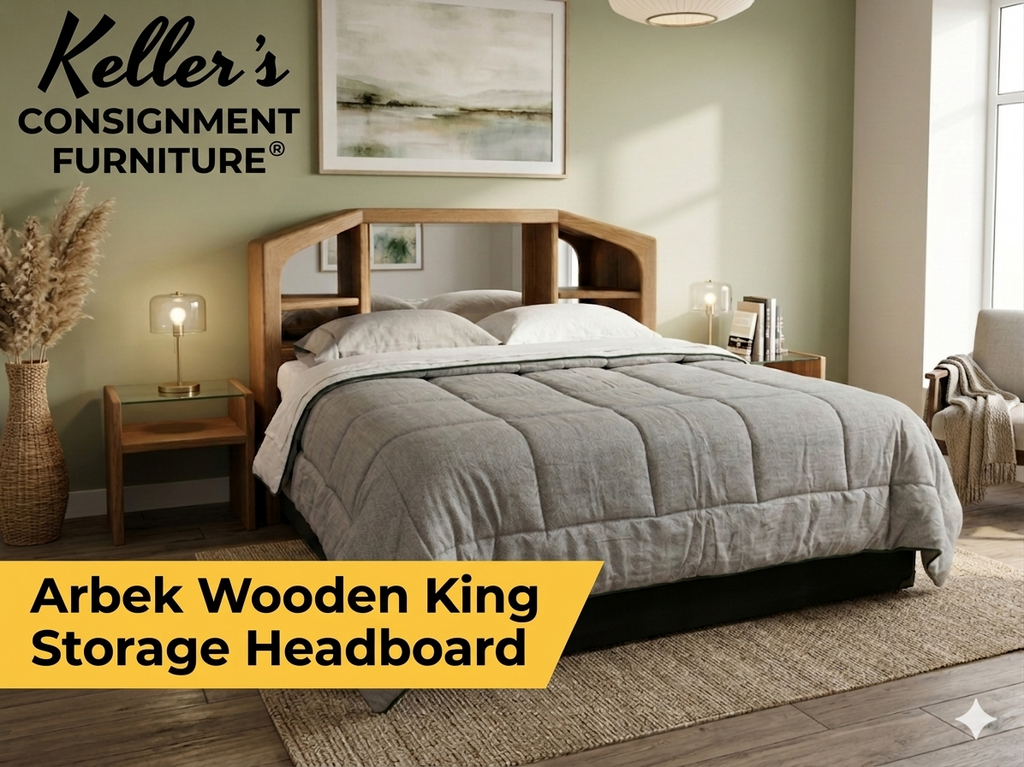 86013 - Arbek Wooden King Storage Headboard 80x17x55