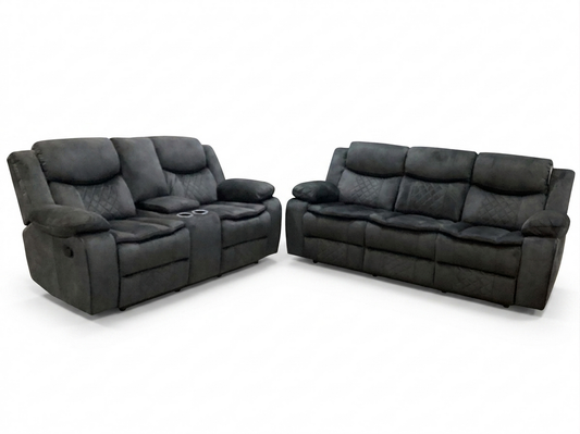 Silverado Gray NEW Motion Sofa & Loveseat 88/78x34x40