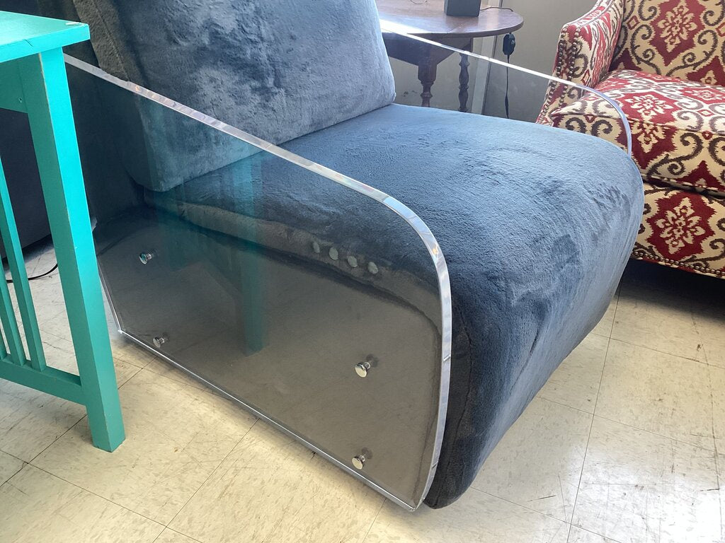 85856 - Bernhardt Parc Gray Recliner 29x41x43