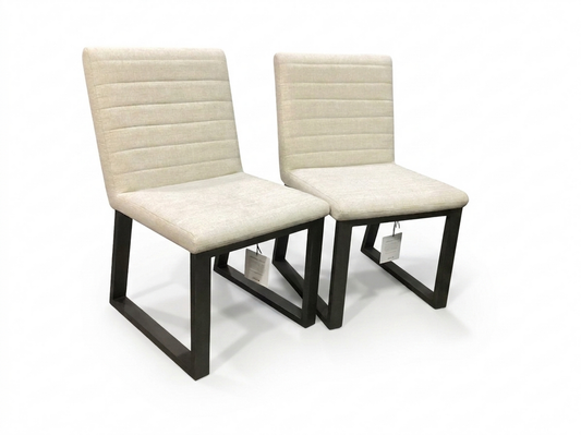 85923 - Bernhardt Tribeca Pair of Channeled Side Chairs 21x25x19/35