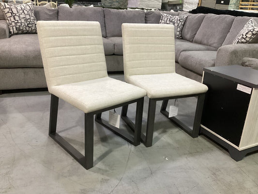 85923 - Bernhardt Tribeca Pair of Channeled Side Chairs 21x25x19/35