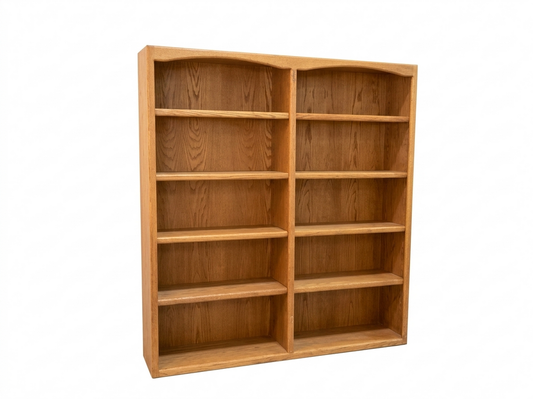 85872 Wooden Double Bookcase 66x13x72