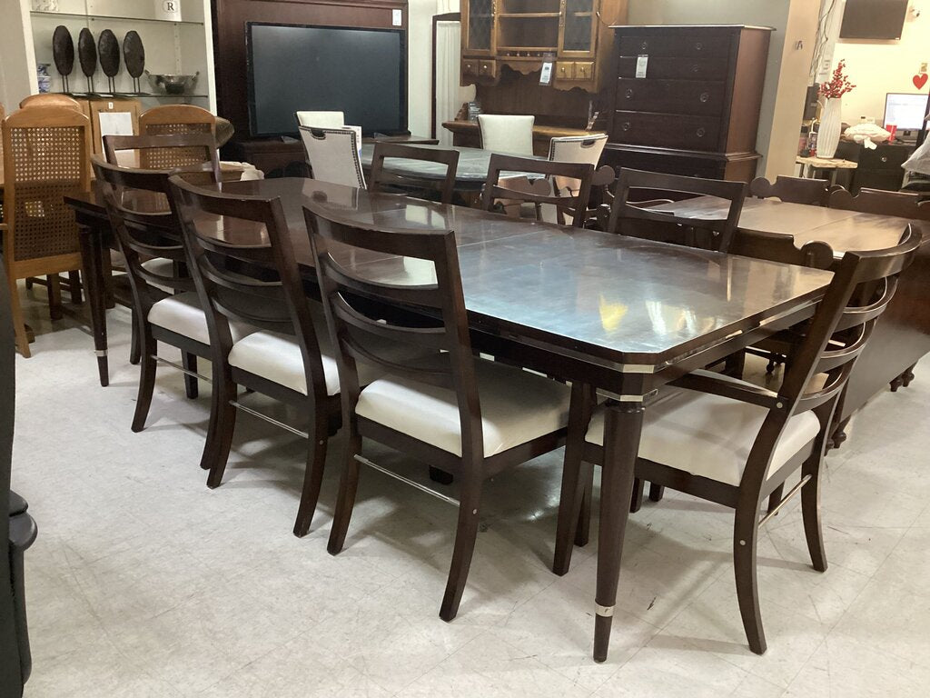 85986 - Henredon 9pc Dining 44x76-100x30
