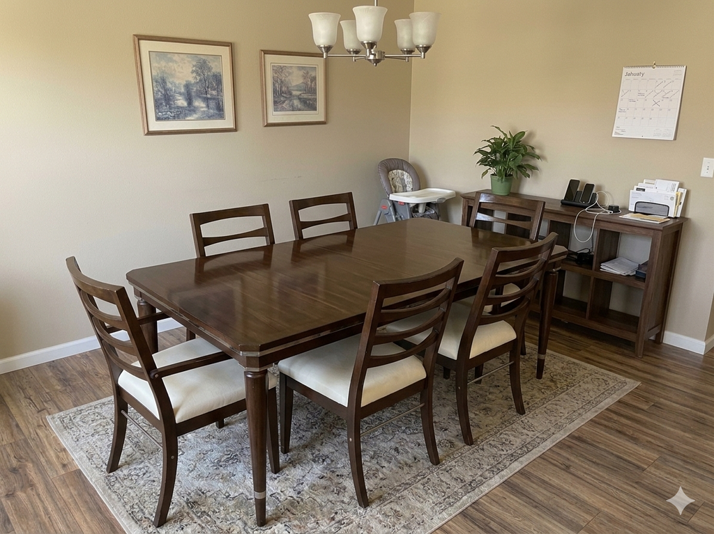 85986 - Henredon 9pc Dining 44x76-100x30