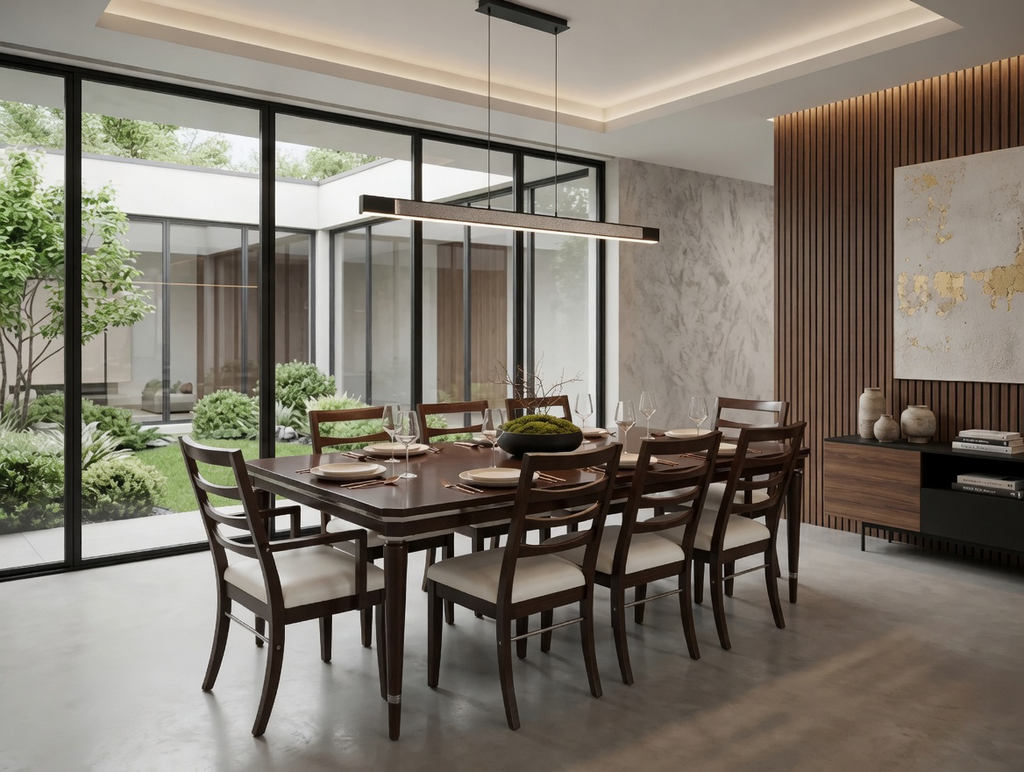85986 - Henredon 9pc Dining 44x76-100x30