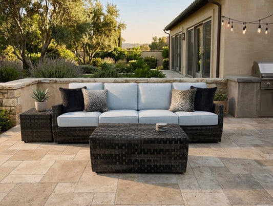 85934 - Lakewood II Outdoor Sofa w/Pillows and Coffee Table (108x33x36)(44x24x19)