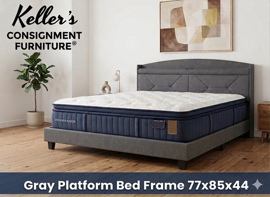 85989 - Upholstered Platform King Bed Frame77x85x44