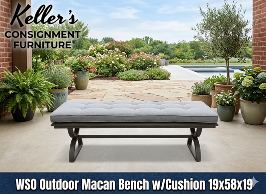85969 - WSO Outdoor Macan Bench w/Cushion 19x58x19
