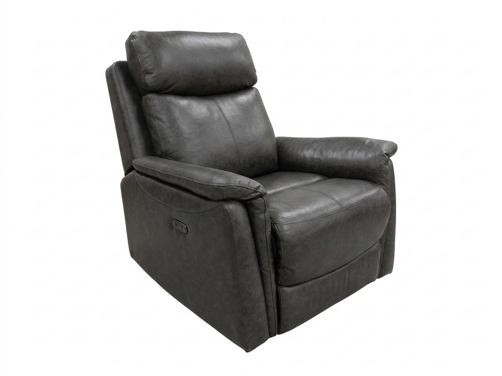 86050 - Jason Furniture Gray Swivel Glider Power Recliner 36x34x41