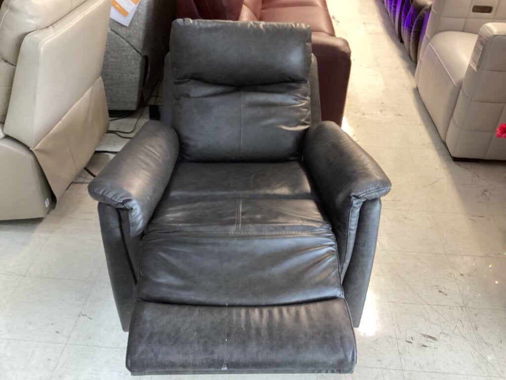 86050 - Jason Furniture Gray Swivel Glider Power Recliner 36x34x41