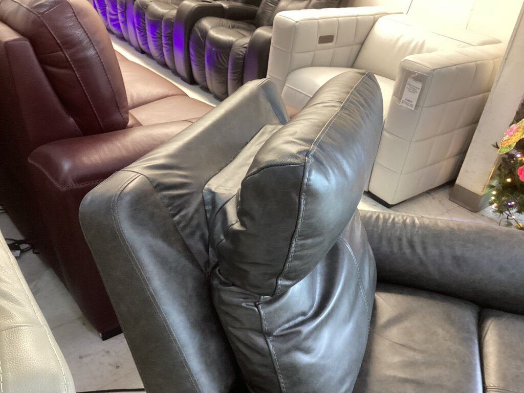 86050 - Jason Furniture Gray Swivel Glider Power Recliner 36x34x41