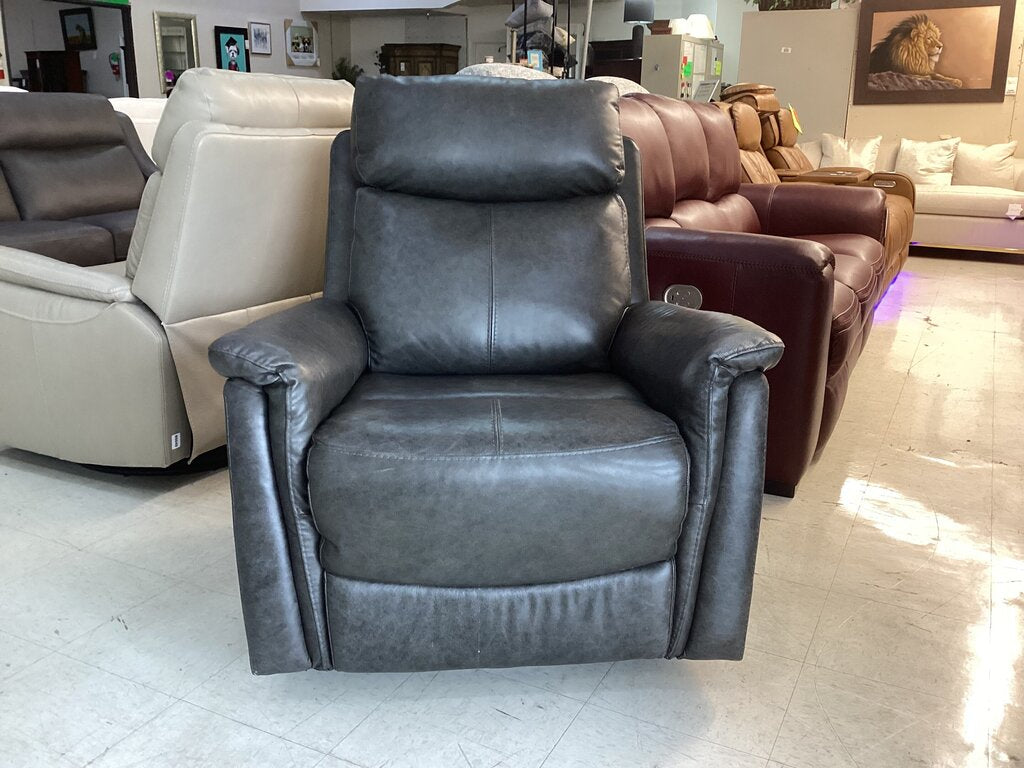 86050 - Jason Furniture Gray Swivel Glider Power Recliner 36x34x41