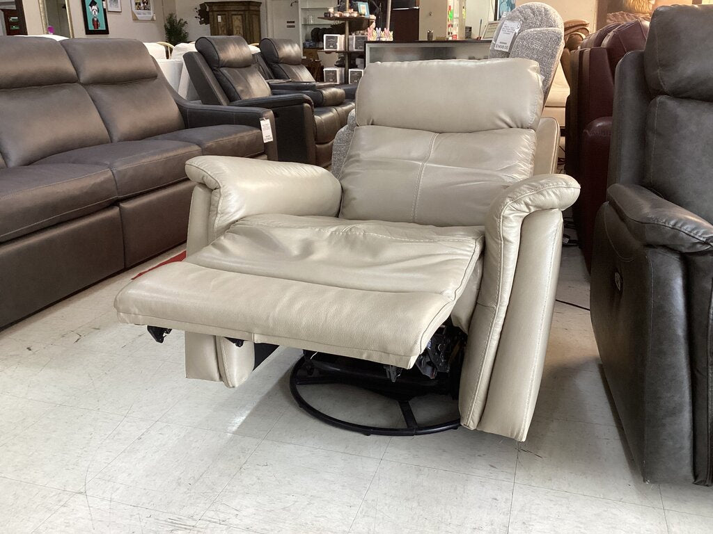 86049 - Jason Furniture Tan Swivel Glider Tan Power Recliner 36x34x41
