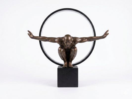 85936 - UMA DECU 16" Figurine Table Lamp 16x7x15