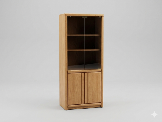 86015 - Arbek Oak Storage Cabinet 24x17x58