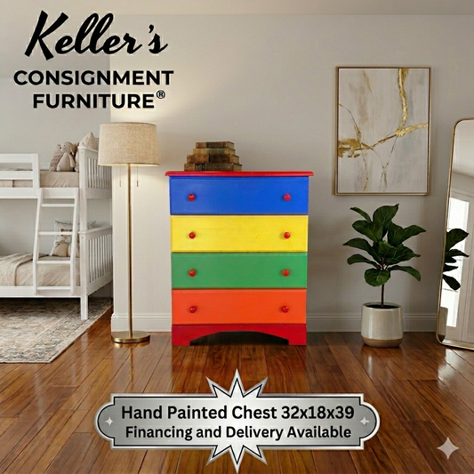 86019 - Hand Painted Chest 32x18x39