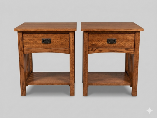 86064 Mission Style Pair of Nightstands 23x19x27