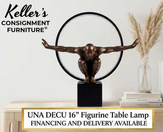 85937 - UMA DECU 16in Figurine Table Lamp 16x7x15