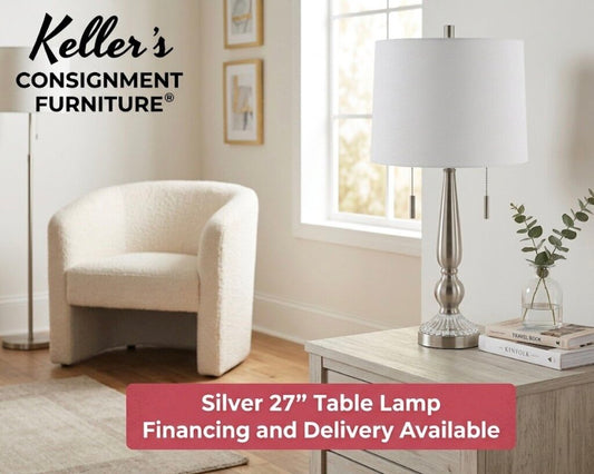 86005 - Silver 27in Table Lamp