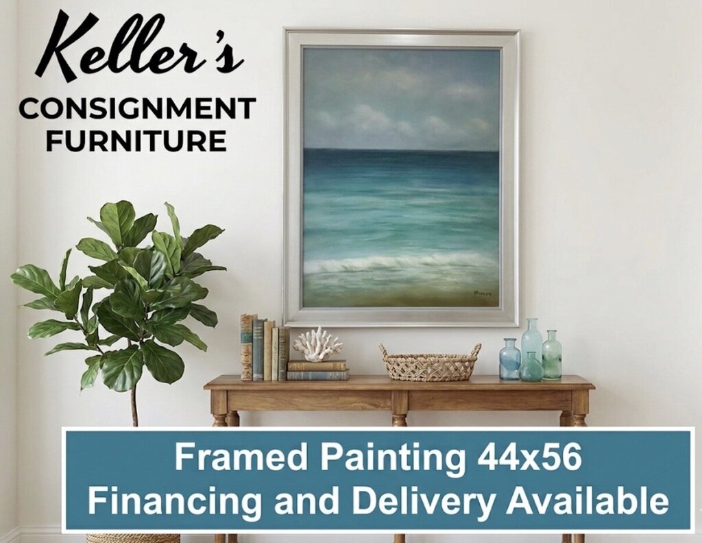 85495 (8536-11) Ocean Seascape Framed Painting 44x56