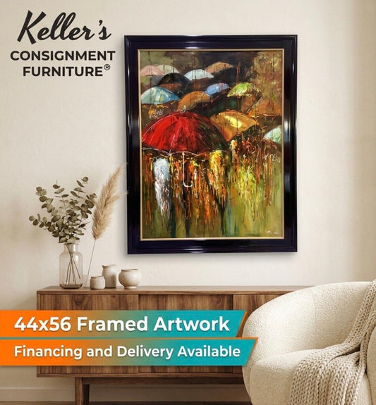 85490 (85490-6) Umbrellas Framed Painting 44x56