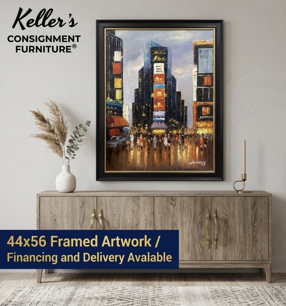 85493 (8549-9) Times Square Framed Painting 44x56