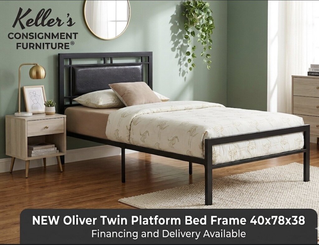Oliver NEW Twin Platform Bed Frame 40x78x38 (231210)