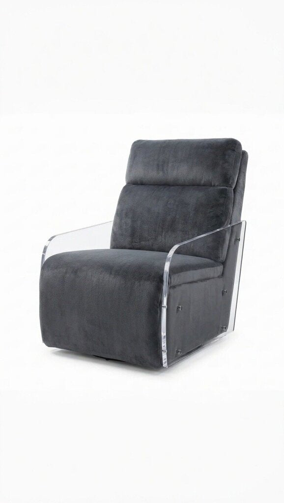 85856 - Bernhardt Parc Gray Recliner 29x41x43