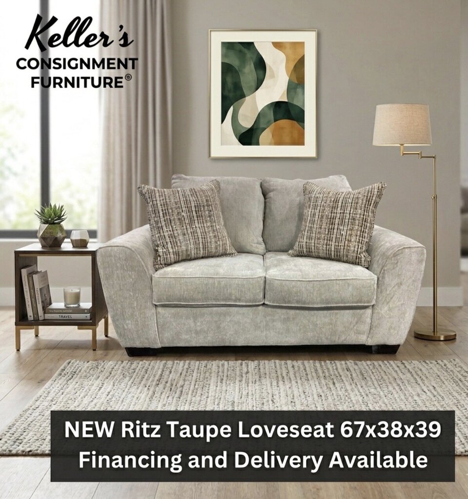 Ritz Taupe NEW Loveseat 67x38x39 (12502-5864)